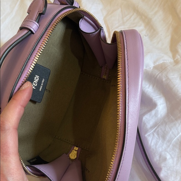 Fendi Lilac Leather FF Logo Crossbody Bag - Picture 5 of 8